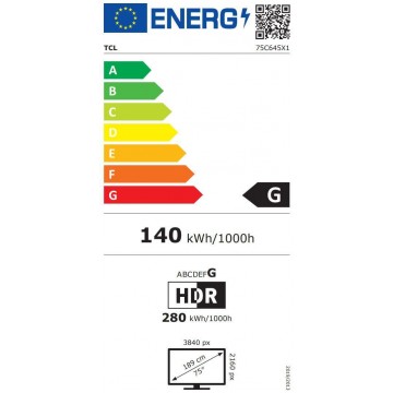 TCL Smart Τηλεόραση 75" 4K UHD QLED 75C645 HDR (2023)